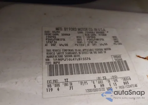 2001 Ford Expedition Xlt from USA, damaged, VIN 1FMPU16L41LB15576